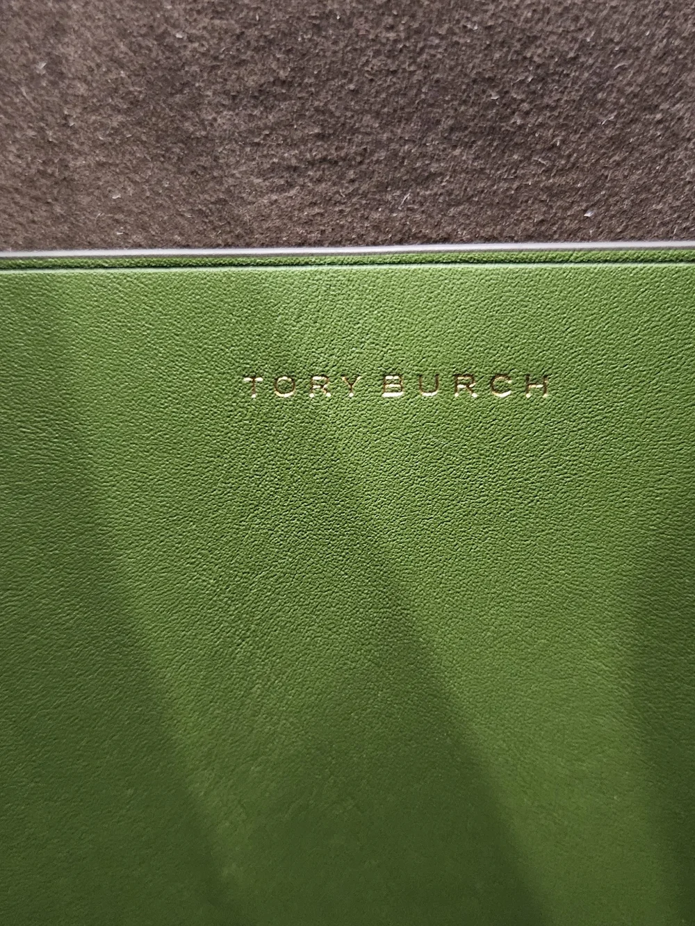 Tory Burch Green Leather Drawstring Bucket Bag